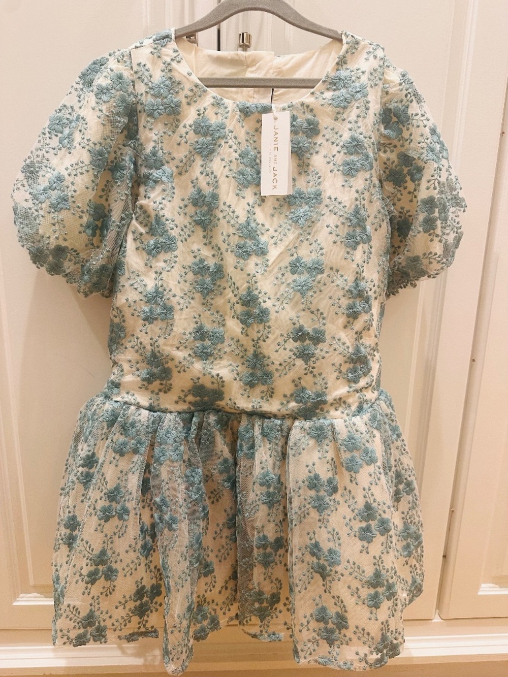 BNWT Janie & Jack Blue Floral Girls Dress - Size 10